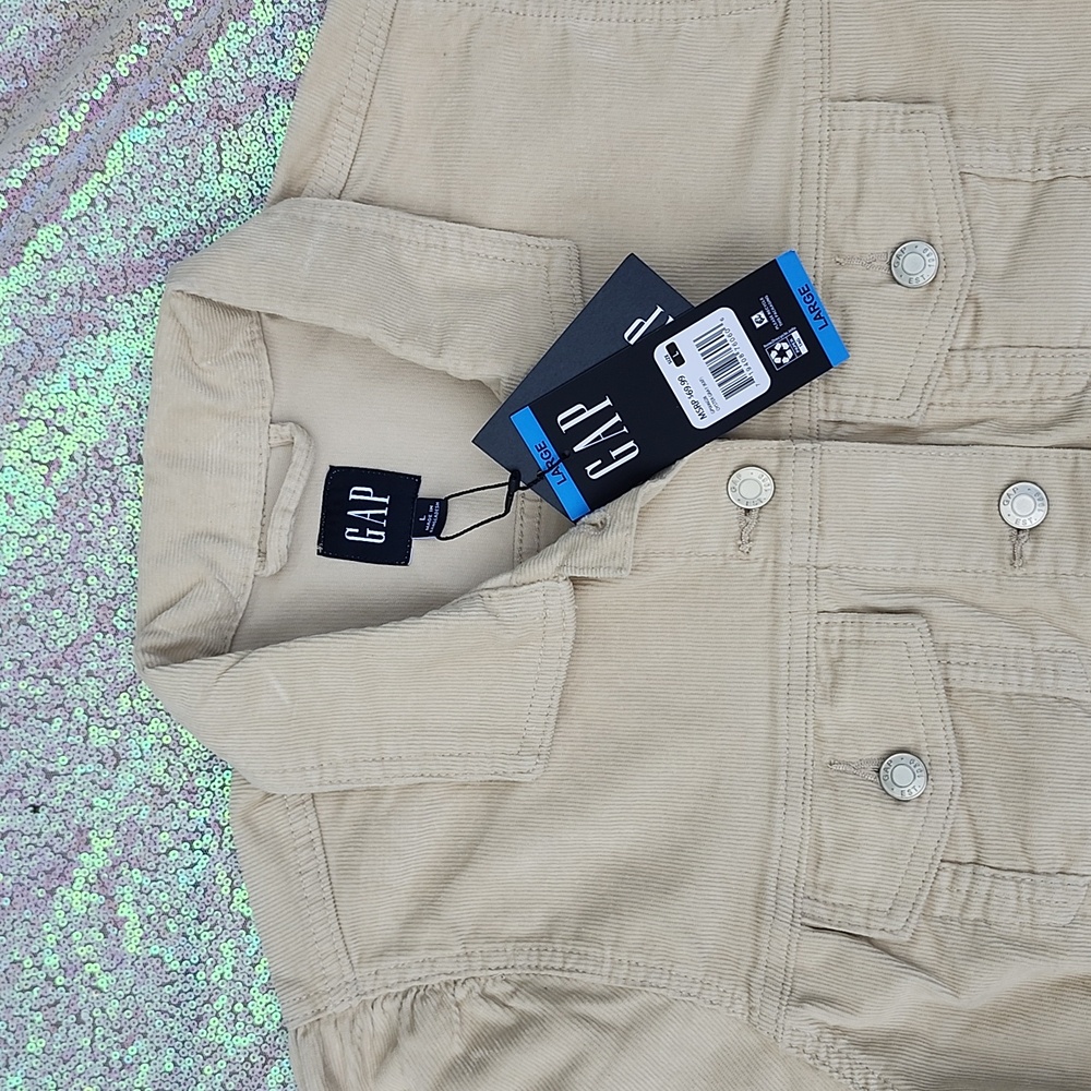 GAP Women's Cream Corduroy Jacket NWT Large So Nice!! - Picture 2 of 4